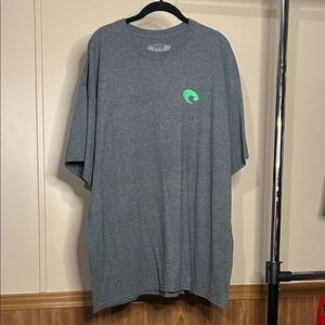 Costa Charcoal Tee with Neon Green Accent EUC